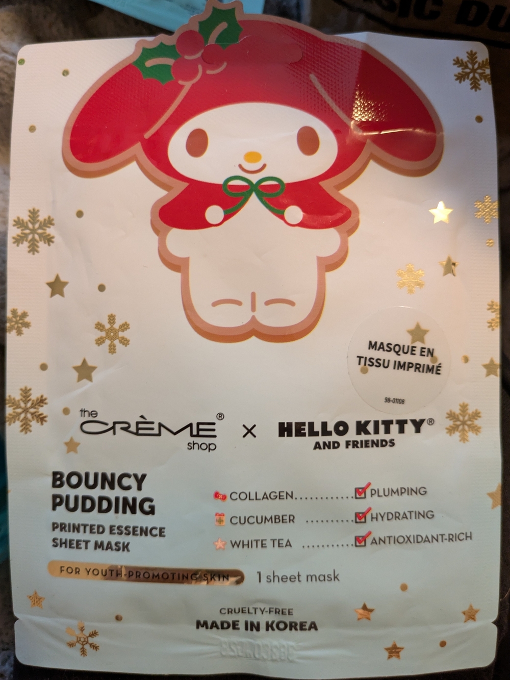 The Crème Shop x Hello Kitty Bouncy Pudding Sheet Mask - Red